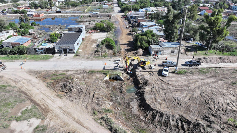 Trabajos de Vialidad Nacional en Bahía Blanca tras las inundaciones